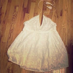 White Halter Dress | Zara